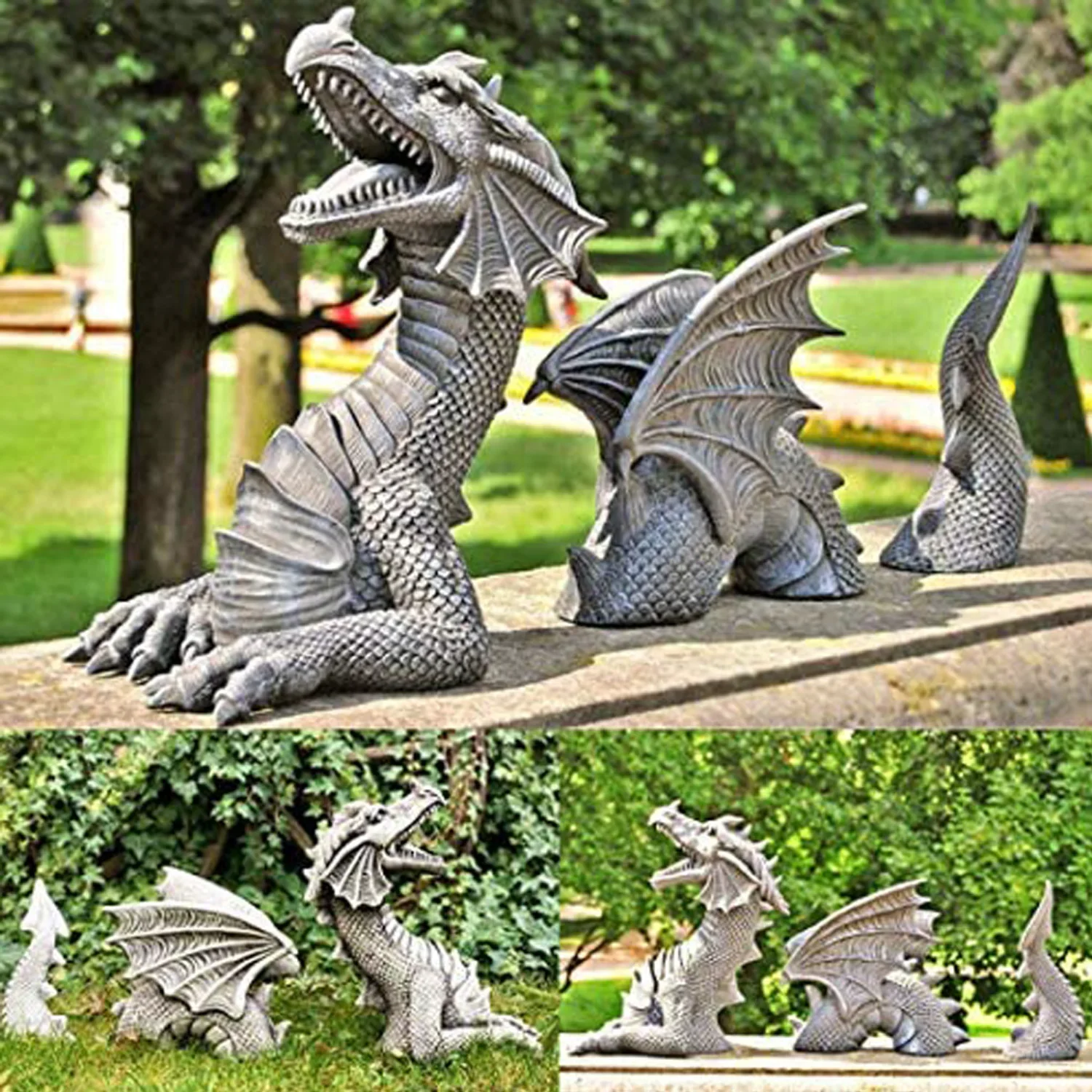 Bonsai Garden Ideas - Dragon Sculptures Resin Giant Lawn Sculpture