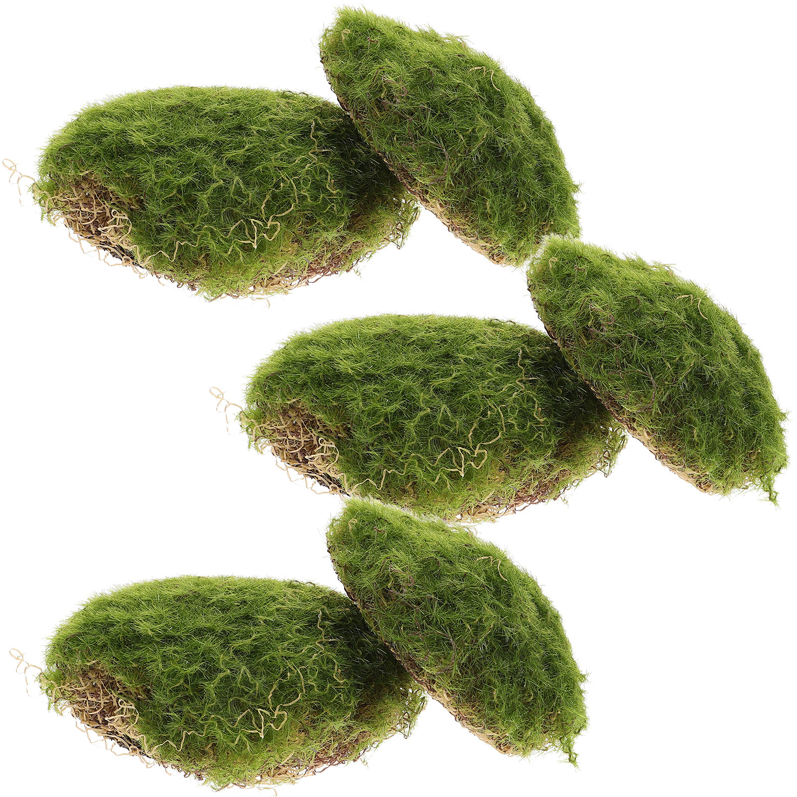 Bonsai Garden Layout - 6Pcs Emulated Mossy Stone Ornament Set