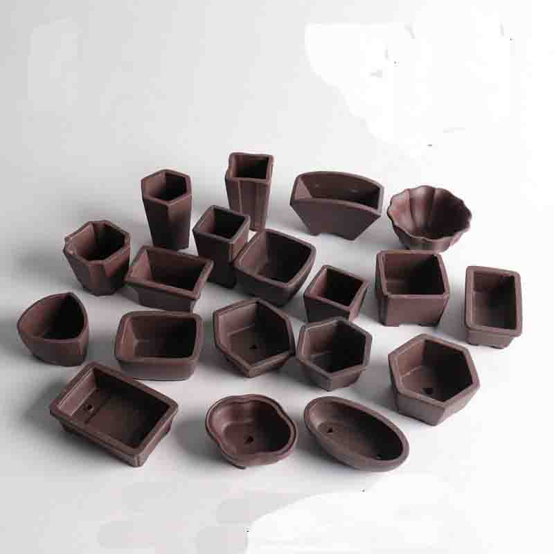 Japanese Garden Bonsai - Yixing Purple Sand Flower Pot Mini