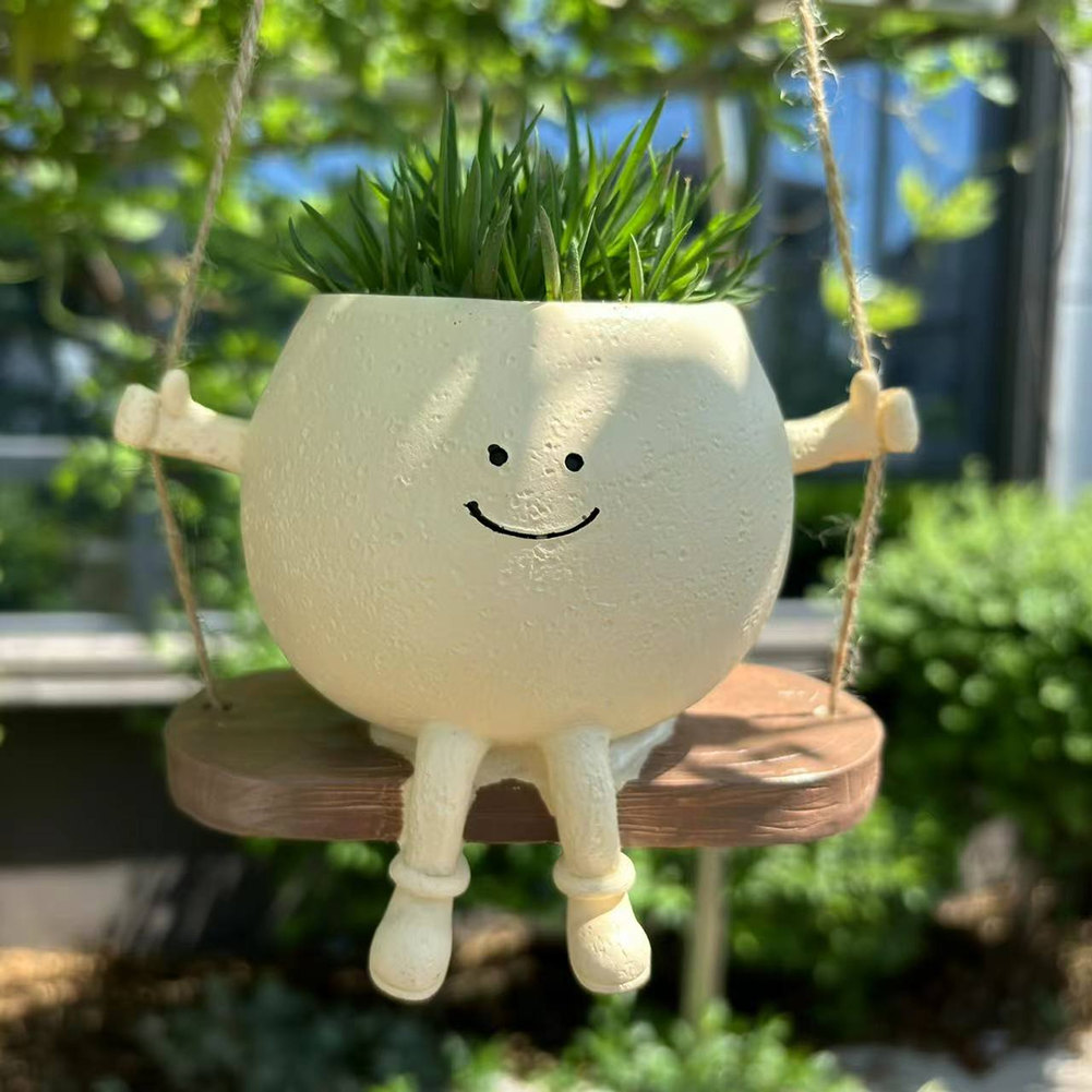 Chair/Swing Smile Face Planter - đánh giá và giá Japanese Garden Bonsai