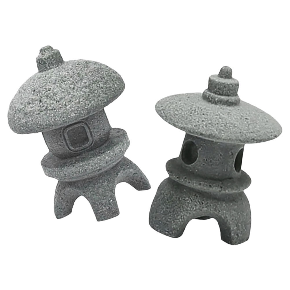 2Pcs Tower Pagoda Statues Japa - đánh giá và giá Japanese Garden Bonsai