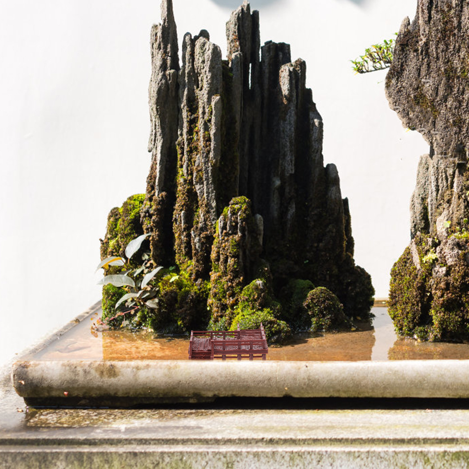 Miniature Chinese Arch Bridge  - đánh giá và giá Bonsai Garden With Sand
