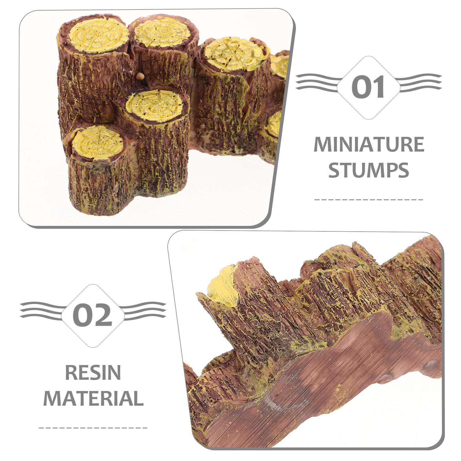 3Pcs Micro Landscape Resin Tre - đánh giá và giá Bonsai Garden With Sand