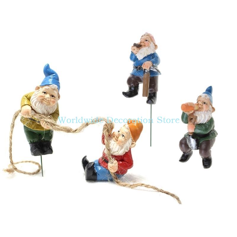 Q39B 4Pcs Dwarf Resin Figurine - đánh giá và giá Bonsai Garden Layout
