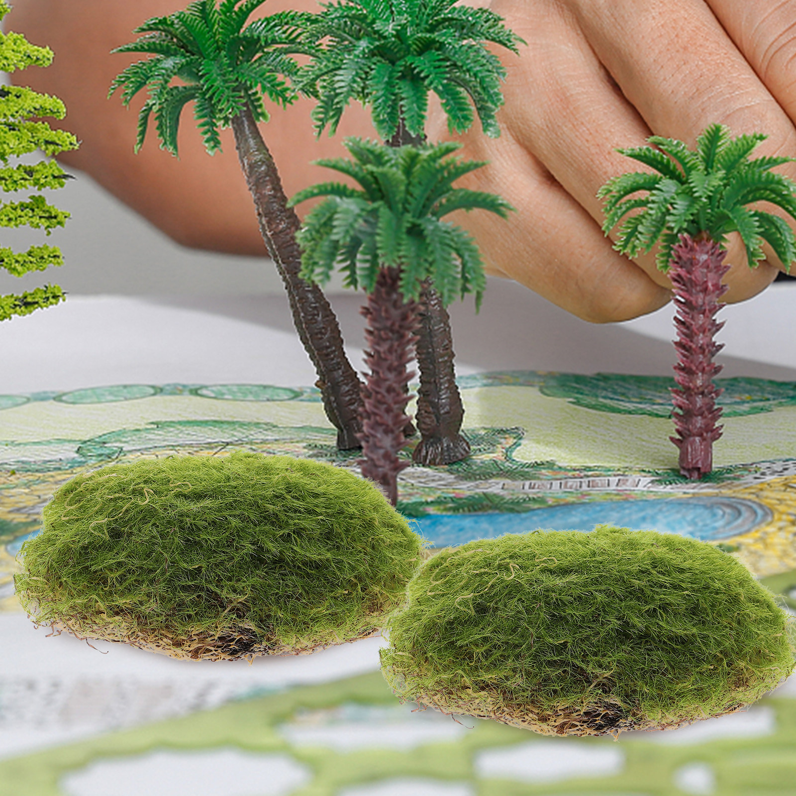 6Pcs Emulated Mossy Stones Lif - đánh giá và giá Bonsai Garden Layout