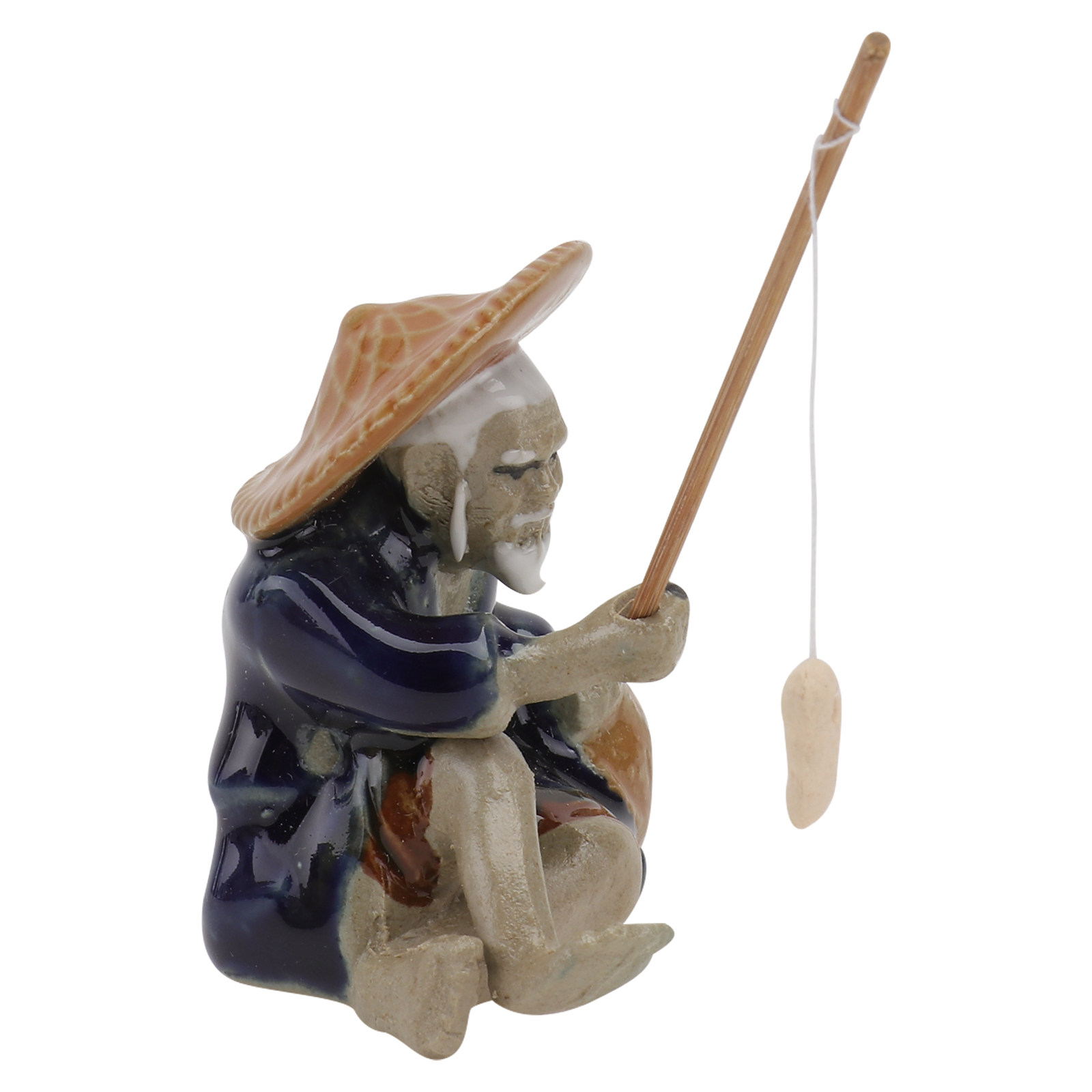 1Pcs Vivid Fisherman Statue Aq - đánh giá và giá Bonsai Garden With Sand