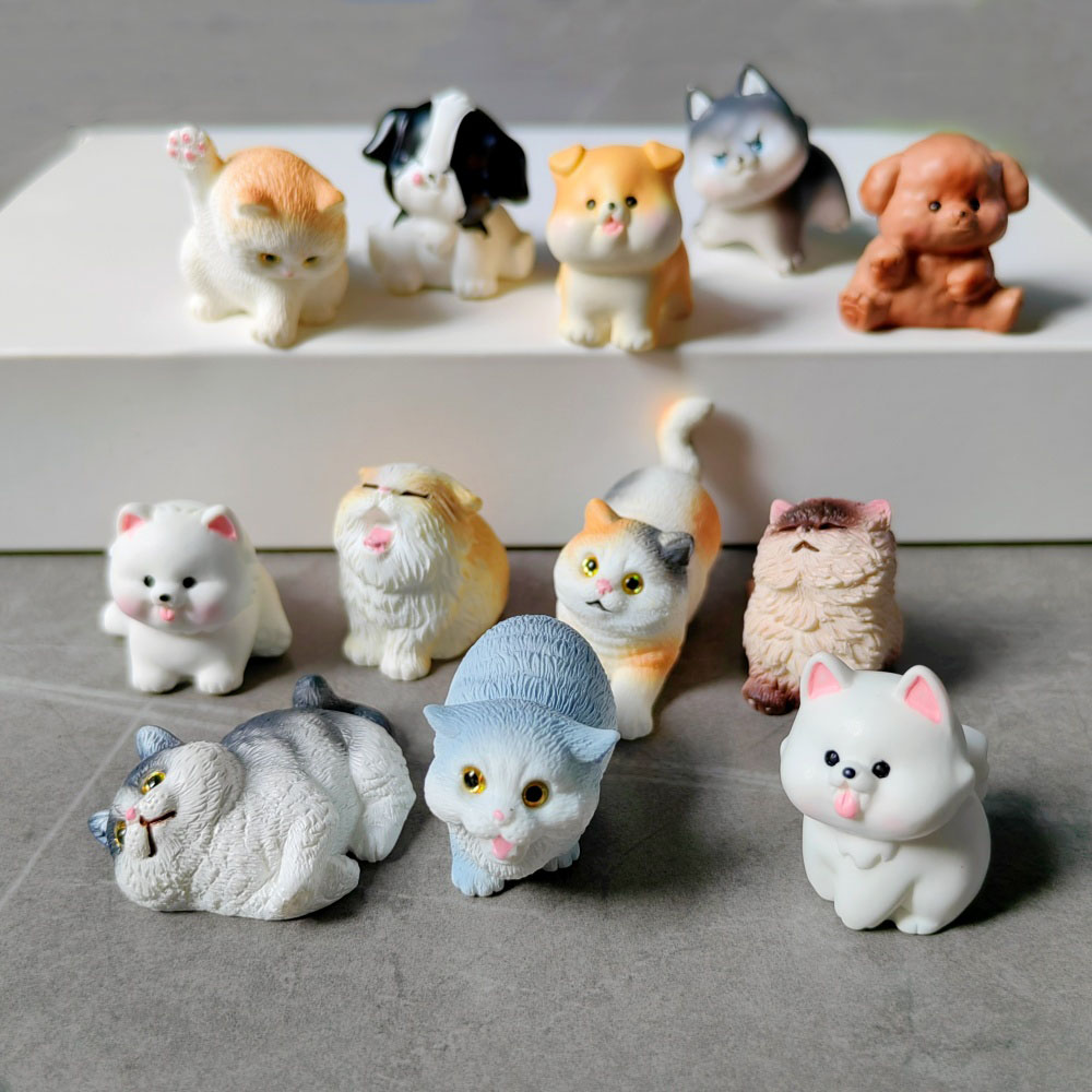 6pc Cute Cat Dog Set Animal Gi - đánh giá và giá Bonsai Garden Gift