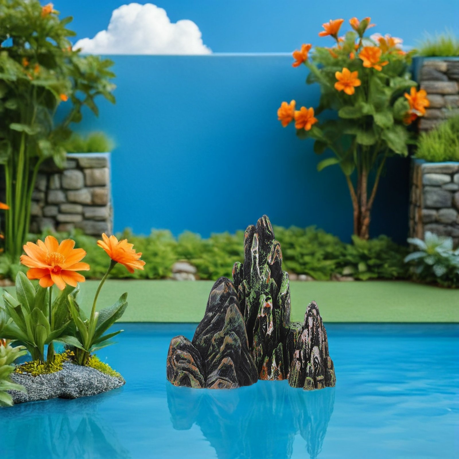3pcs Mini Rockery Artificial R - đánh giá và giá Bonsai Garden With Sand