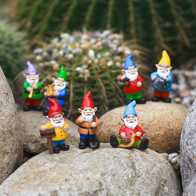 7Pcs/Set Miniature Funny Gnome - đánh giá và giá Bonsai Garden Gift
