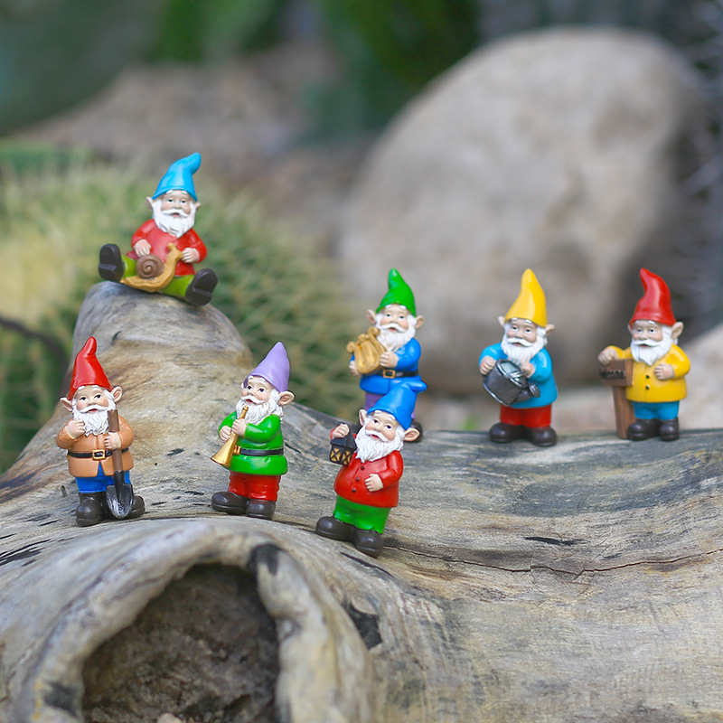 7Pcs/Set Miniature Funny Gnome - đánh giá và giá Bonsai Garden Gift