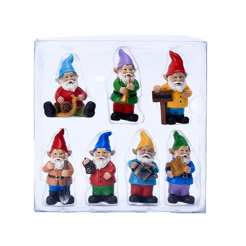 7Pcs/Set Miniature Funny Gnome - đánh giá và giá Bonsai Garden Gift