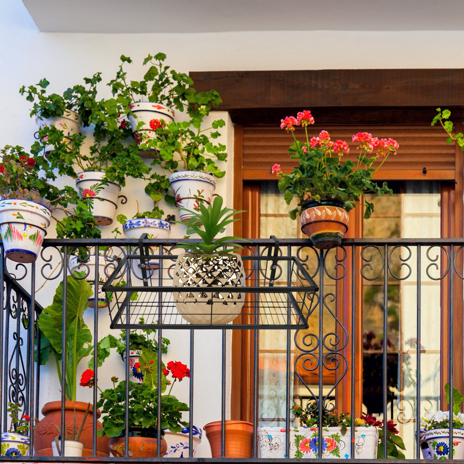 1Pcs Balcony Hanging Flower Po - đánh giá và giá Bonsai Gardening