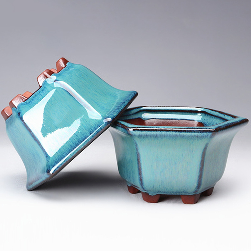 Pottery Flower Pot Bowl Glazed - đánh giá và giá Japanese Garden Bonsai