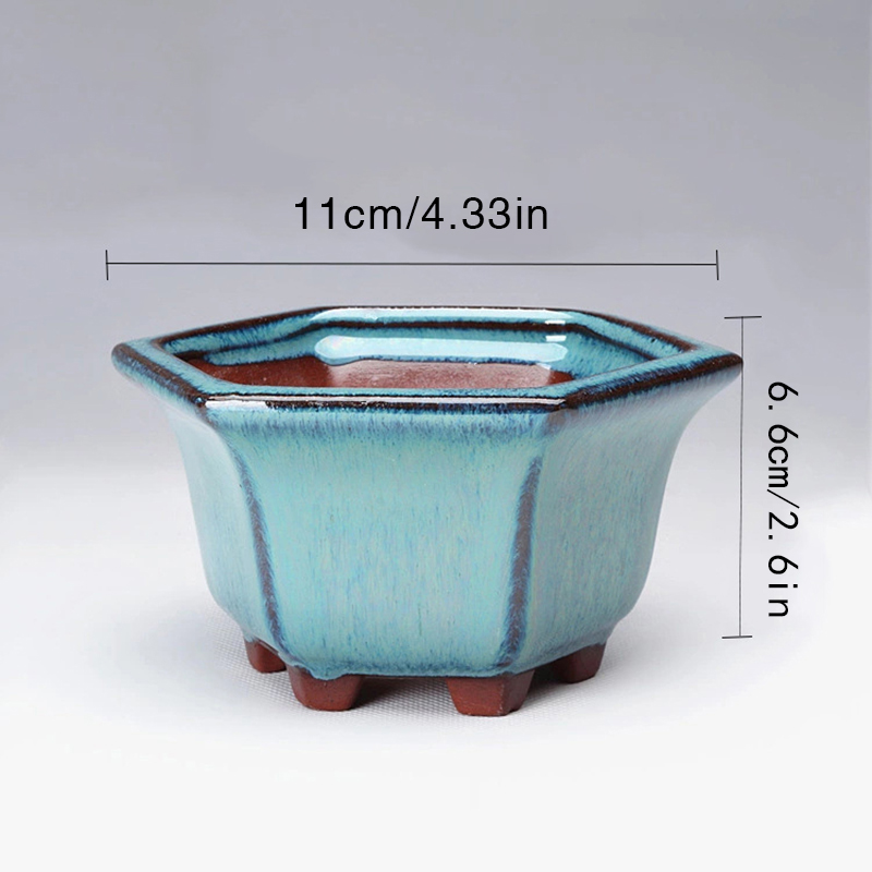 Pottery Flower Pot Bowl Glazed - đánh giá và giá Japanese Garden Bonsai