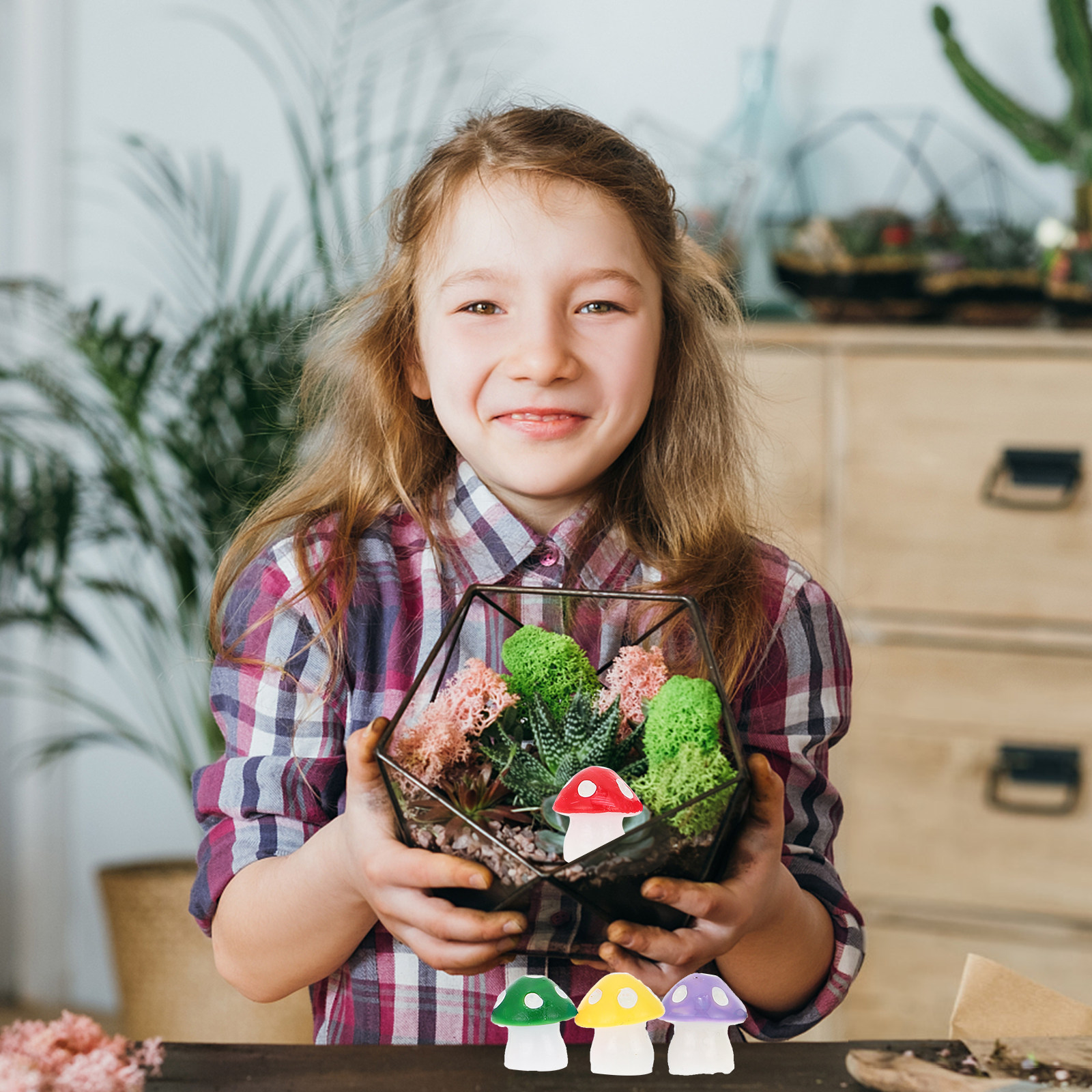 20Pcs Resin Mushroom Decor Col - đánh giá và giá Bonsai Garden Layout