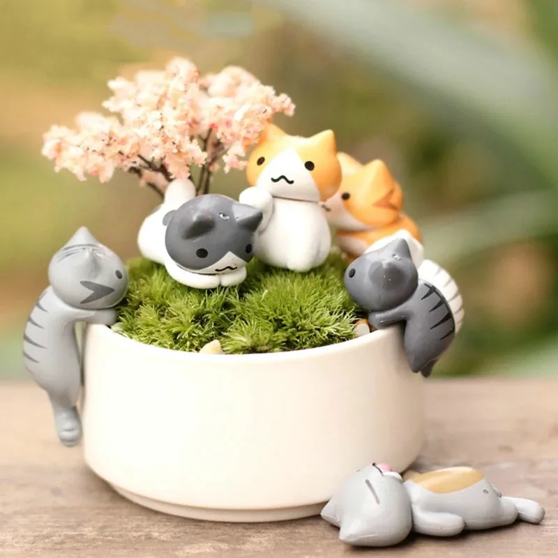 6 Pcs/Set Cartoon Lucky Cat  H - đánh giá và giá Bonsai Garden Gift