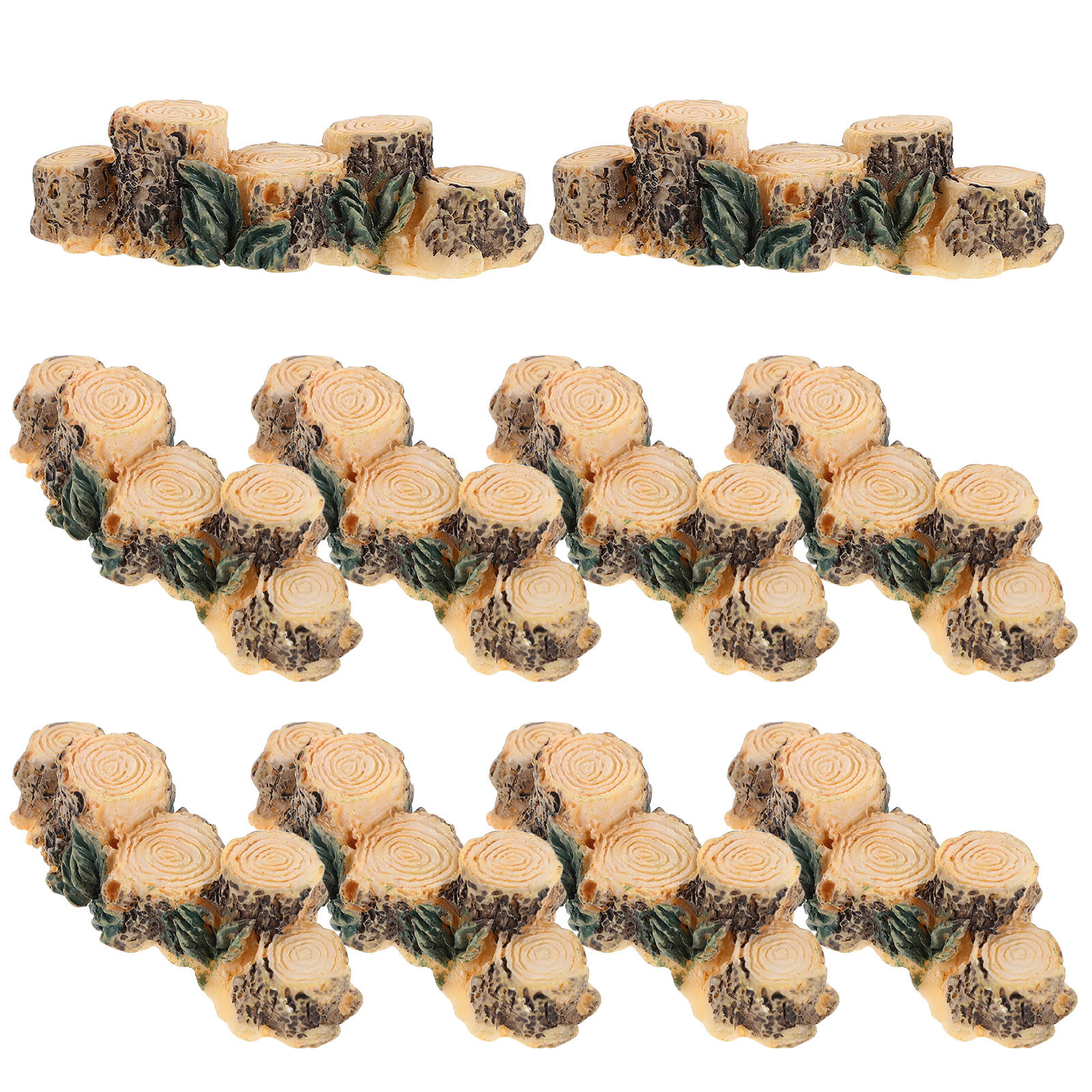 10Pcs Mini Tree Stump Resin Or - đánh giá và giá Bonsai Garden With Sand