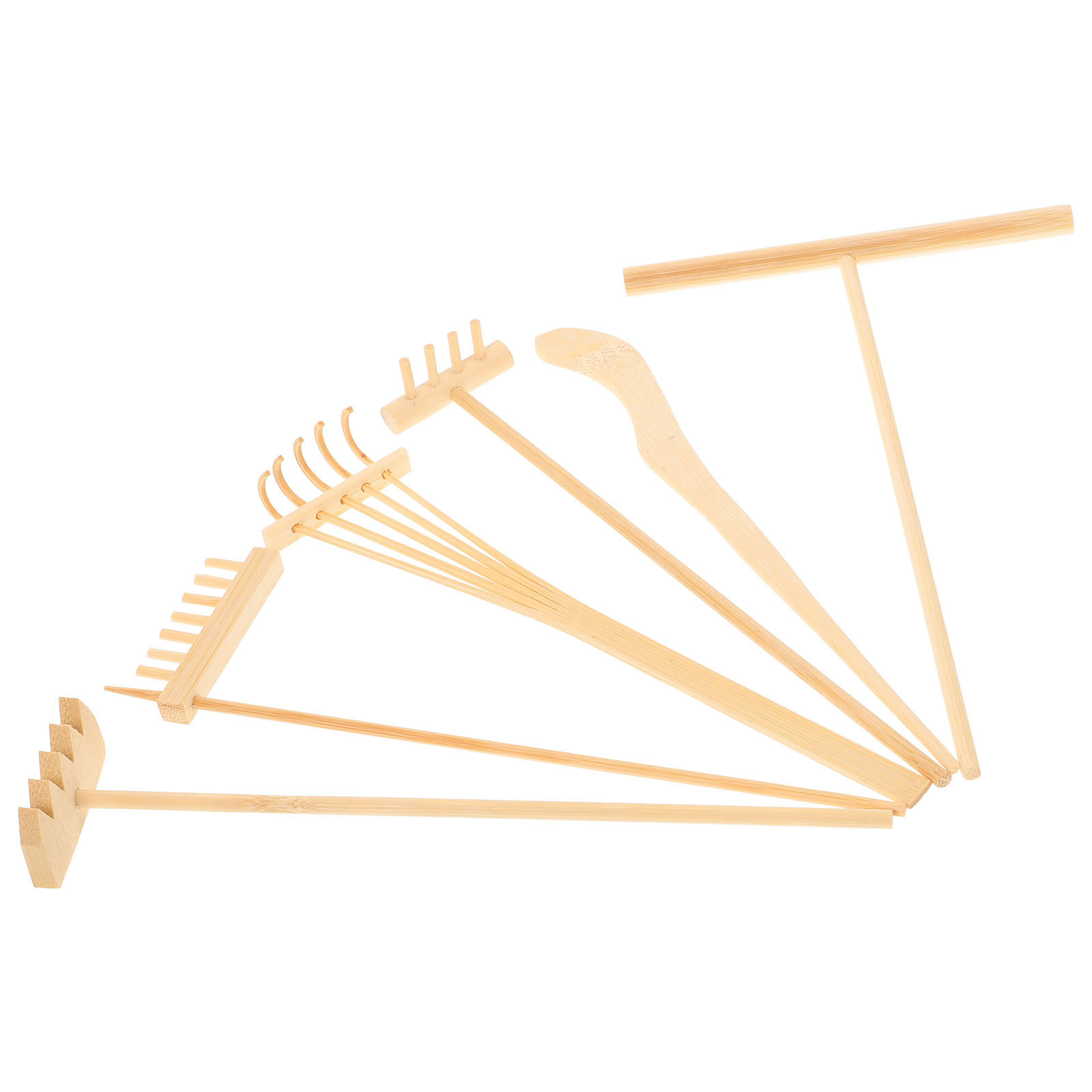1Set Bamboo Rake Tea Set Mini  - đánh giá và giá Bonsai Garden With Sand