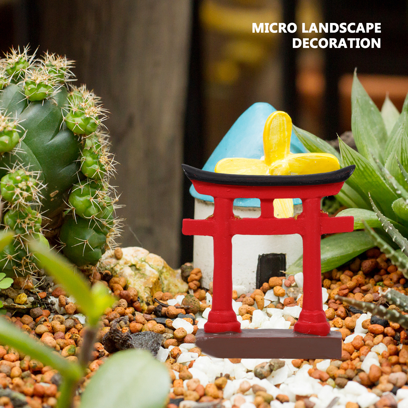 Miniature Japanese Torii Gate  - đánh giá và giá Bonsai Garden With Sand