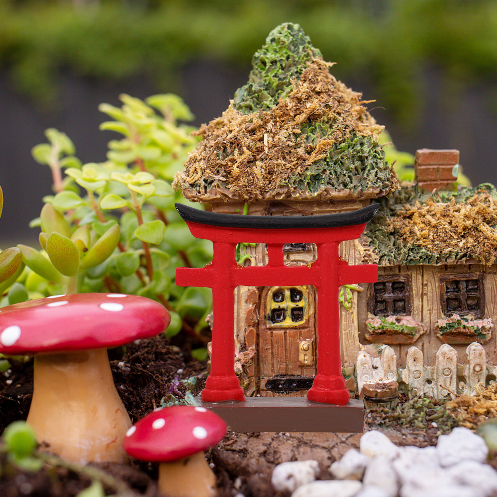 Miniature Japanese Torii Gate  - đánh giá và giá Bonsai Garden With Sand