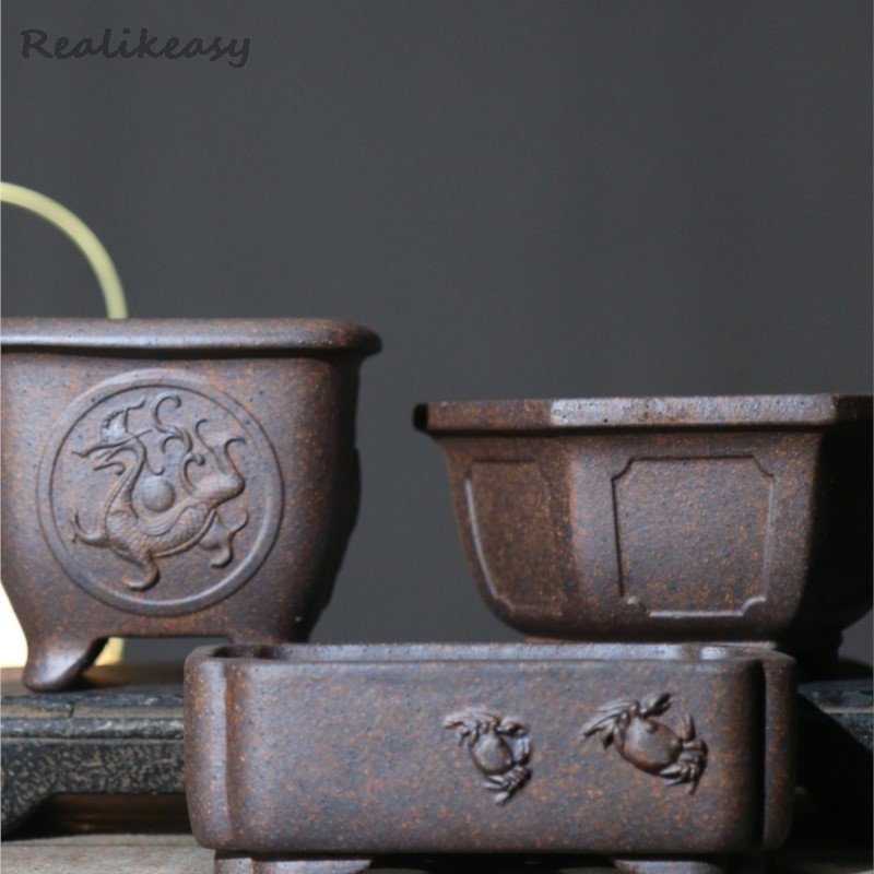Purple Sand Flower Pot Hexagon - đánh giá và giá Japanese Garden Bonsai